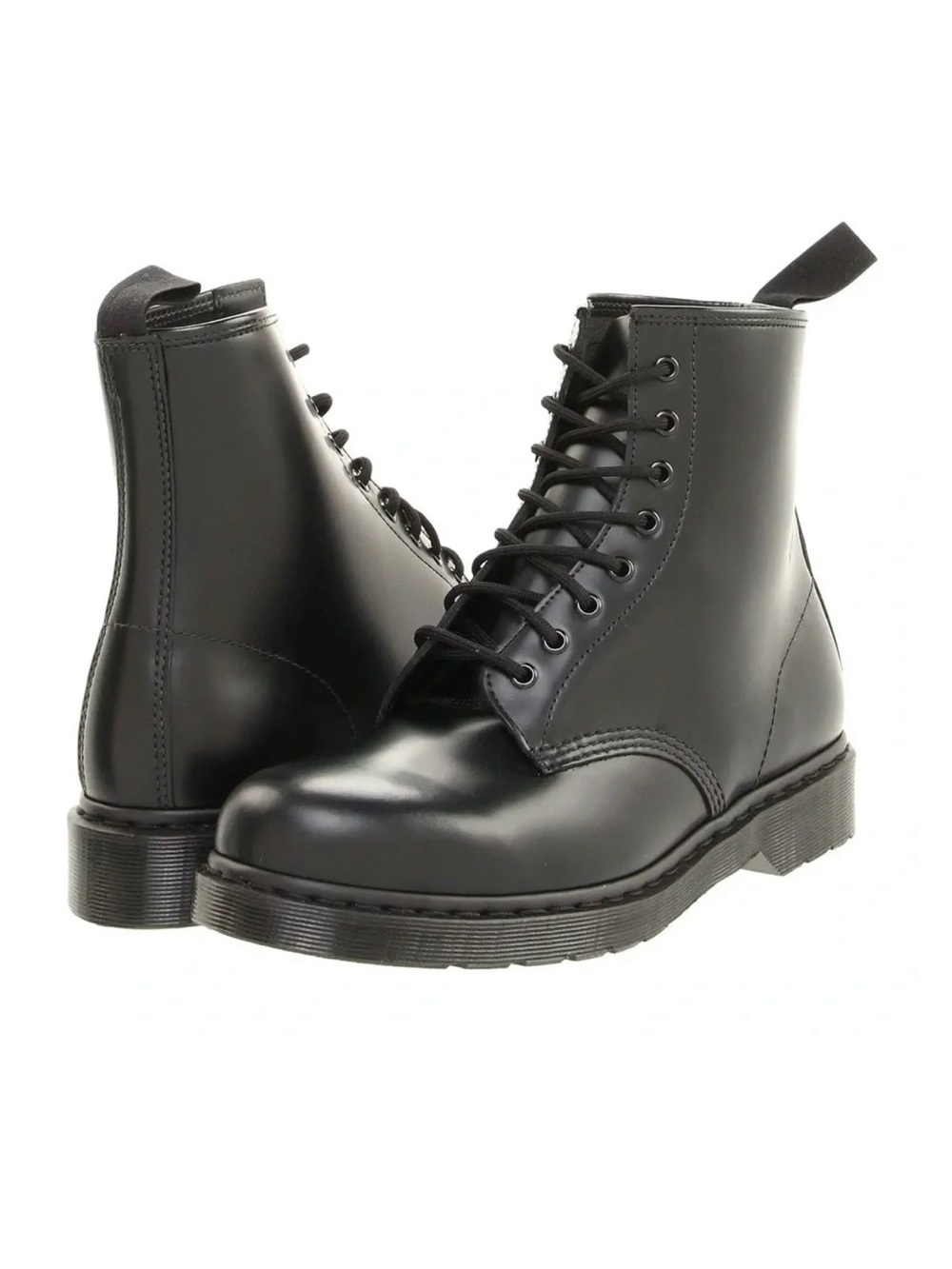 Dr. Martens 1460 Mono Smooth Black Leather Lace Up Boots - 11M/12W